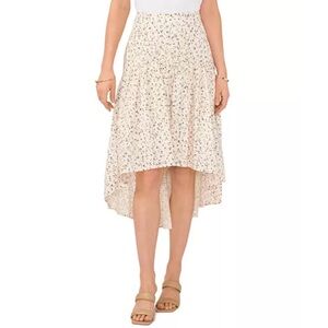 NWT Vince Camuto Island Oasis High Low Midi Skirt in Birch Cream size 10 Floral